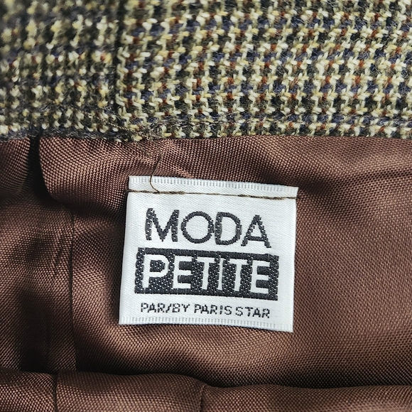 Moda Petite 100% Wool Pencil Skirt, Military Green Brown Tone, Women's Size 6 - Picture 7 of 14